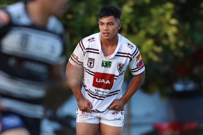 Keano Kini in action for Burleigh. Photo: Bailey Sands Media