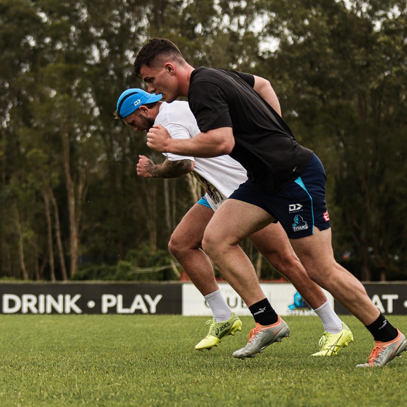 Sam McIntyre and Beau Fermor were consistently putting in the hard work with extra training over the off-season. Photo: Gold Coast Titans