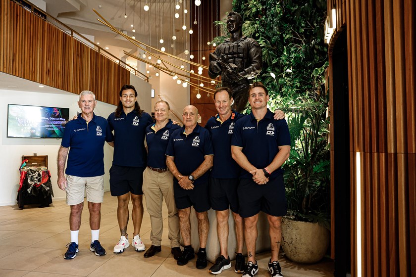 Titans players and staff spent Monday listening to Doug Baird OAM share his story of son Cameron, who will feature on the club's jersey this weekend for NRL ANZAC Round.